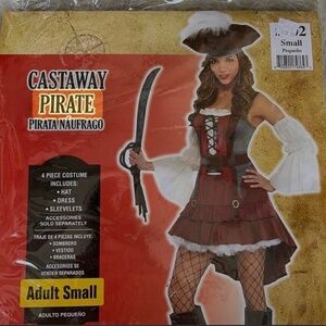 Pirate Babe Halloween Costume Set | Small (2-4) Includes Bonus Pirate Coin Purse